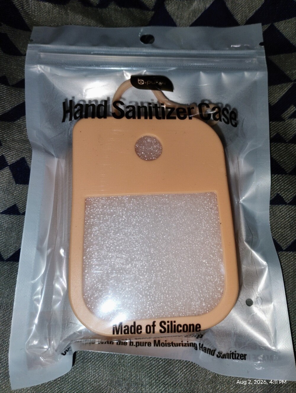 Silicone Hand Sanitizer Case + Keychain